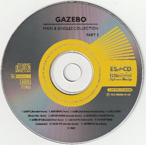 GAZEBO - MAXI &amp; SINGLES COLLECTION PART 2 /// Album CD, 2023