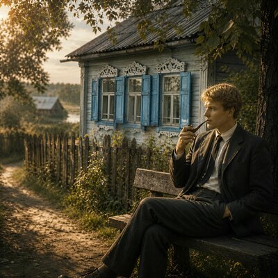 Даниель Бер, АрхАнна - Низкий дом с голубыми ставнями