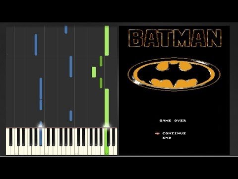 Serjo De Lua - Batman (NES) - Game Over [Piano Cover Synthesia Tutorial]