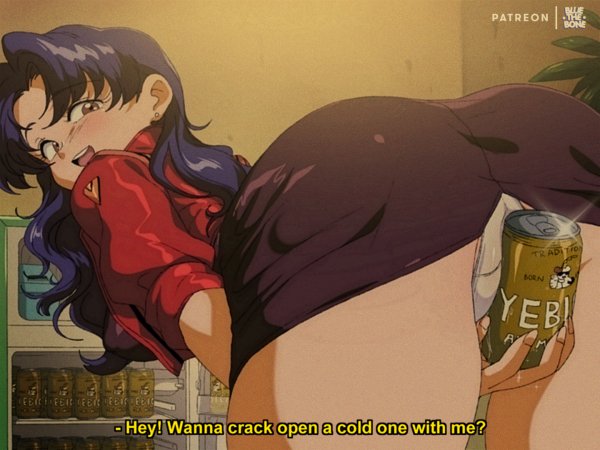 Katsuragi misato evangelion drawn by bluethebone