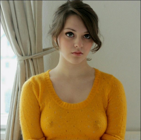 Shy babe