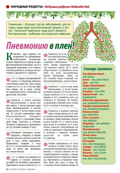 Народные рецепты